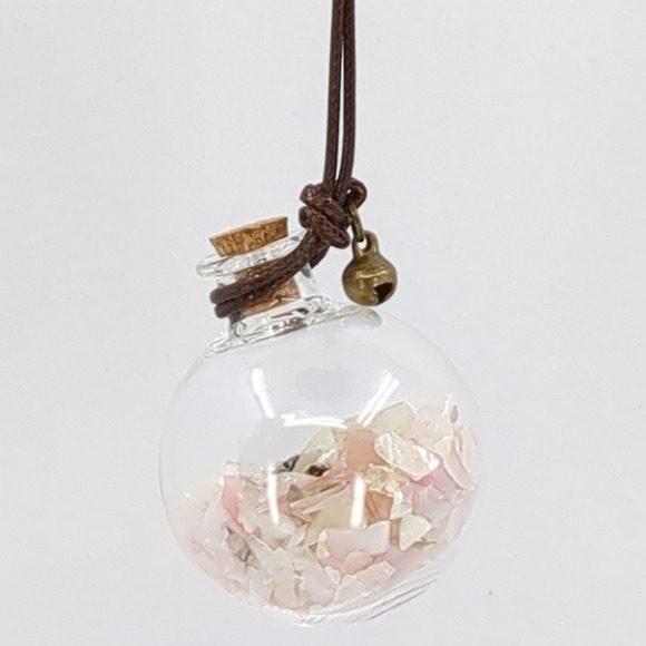 Uranium Glass Shard Globe Glowing Car Charm Suncatcher Wish Bottle Handmade - Picture 7 of 9